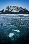 sunset at abraham lake
